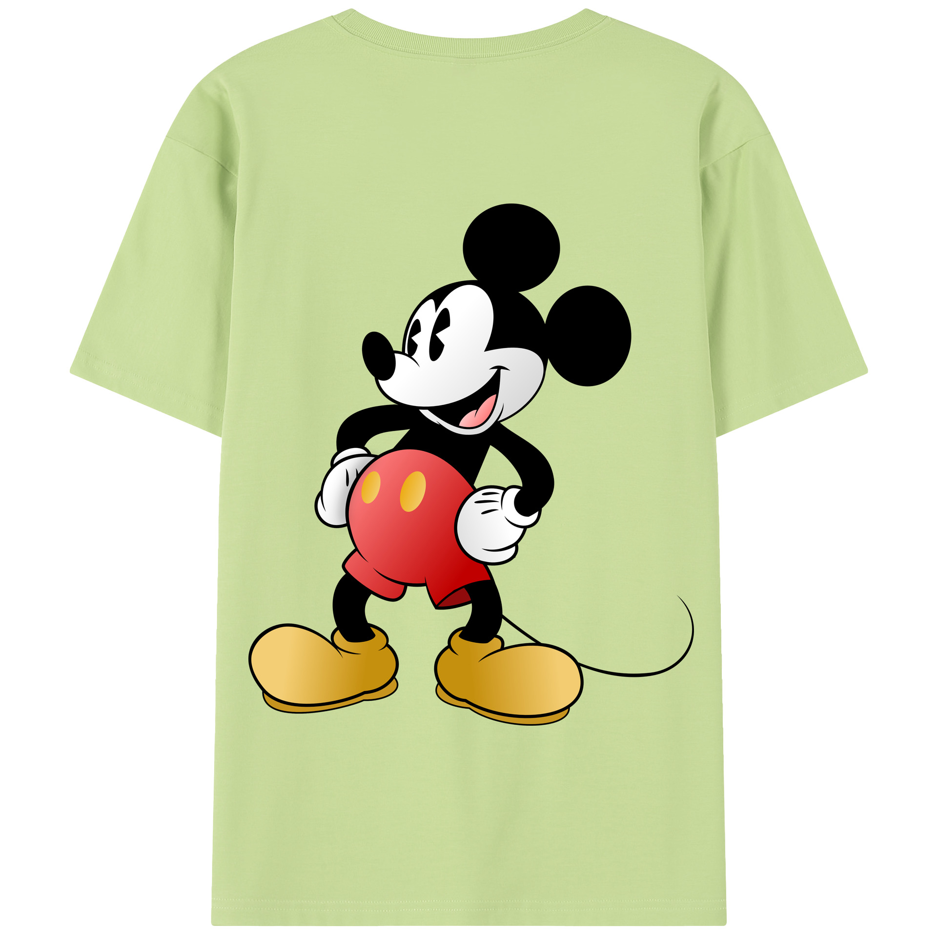 （画像用） ミッキーマウス Mickey Mouse 綿100％半袖Tシャツ（背面プリント）